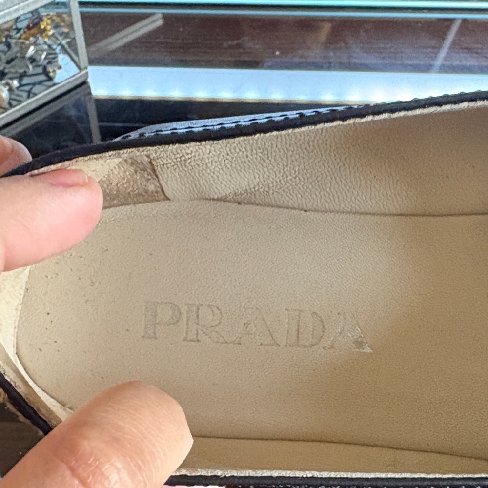 Prada Black Leather Espadrilles - Picture 4 of 6